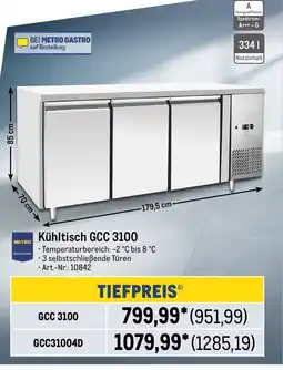 METRO METRO PROFESSIONAL Kühltisch GCC 3100 Angebot