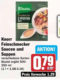 Hit Knorr Feinschmecker Saucen und Suppen Angebot