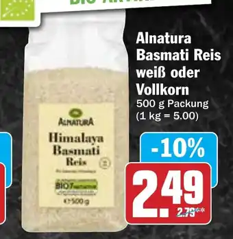 Hit Alnatura Basmati Reis weiß oder Vollkorn Angebot