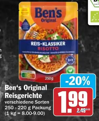 Hit Ben's Original Reisgerichte Angebot