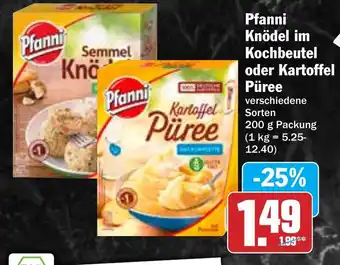 Hit Planni Knödel im Kochbeutel oder Kartoffel Püree Angebot