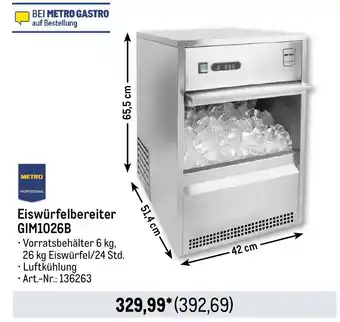 METRO METRO PROFESSIONAL Eiswürfelbereiter GIM1026B Angebot