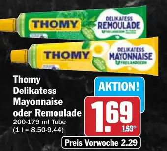 Hit Thomy Delikatess Mayonnaise oder Remoulade Angebot