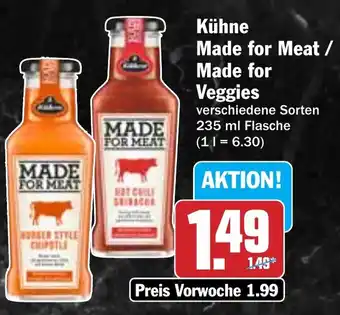 Hit Kühne Made for Meat / Made for Veggies Angebot