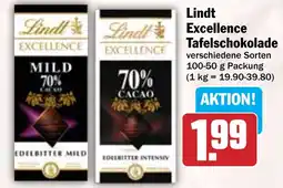 Hit Lindt Excellence Tafelschokolade Angebot