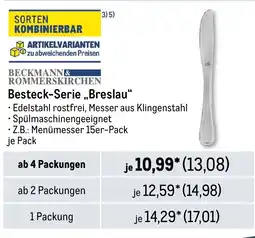 METRO BECKMANN & ROMMERSKIRCHEN Besteck-Serie „,Breslau“ Angebot