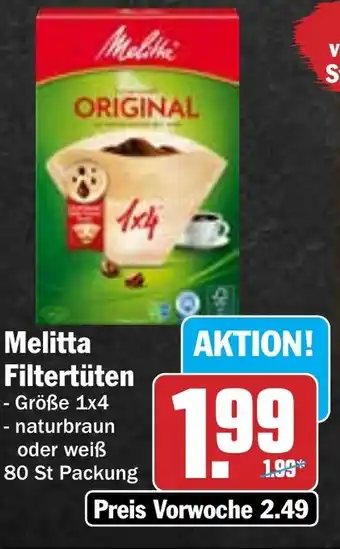 Hit Melitta Filtertüten Angebot