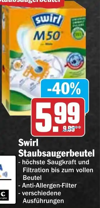 HIT Swirl Staubsaugerbeutel Angebot
