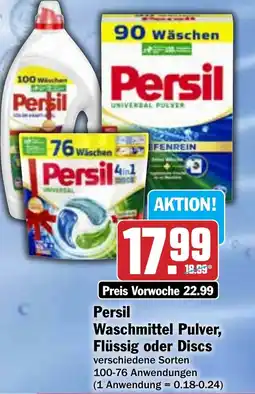 Hit Persil Waschmittel Pulver, Flüssig oder Discs Angebot