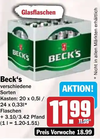 Hit Beck's Angebot