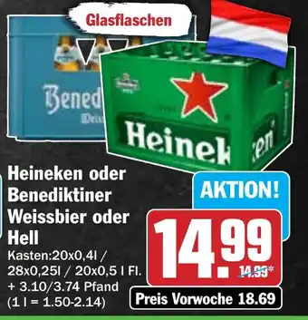 Hit Heineken oder Benediktiner Weissbier oder Hell Angebot