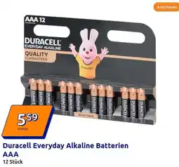 Action Duracell Everyday Alkaline Batterien AAA Angebot