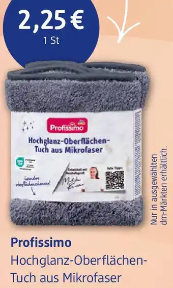 dm drogerie Profissimo Hochglanz-Oberflächen Tuch aus Mikrofaser Angebot