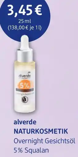 dm drogerie alverde NATURKOSMETIK Overnight Gesichtsöl Angebot