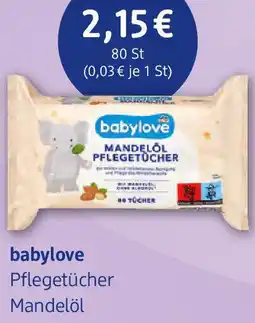 dm drogerie babylove Pflegetücher Mandelöl Angebot