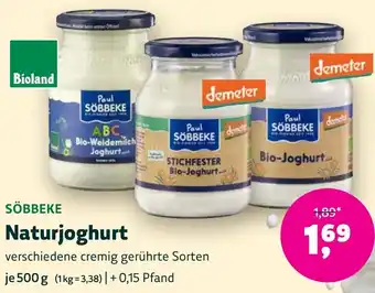 Biomarkt SÖBBEKE Naturjoghurt Angebot