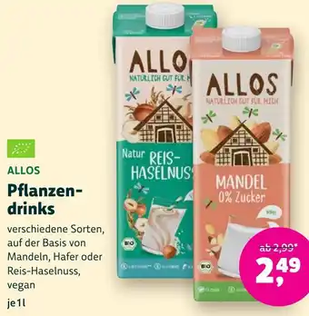 Biomarkt ALLOS Pflanzendrinks Angebot