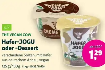 Biomarkt THE VEGAN COW Hafer-JOGU oder Dessert Angebot