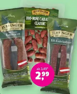 Biomarkt JUFFINGER BIO-METZGEREI Tiroler Wurstspezialitäten Angebot