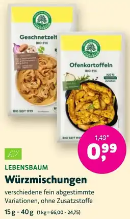 Biomarkt LEBENSBAUM Würzmischungen Angebot