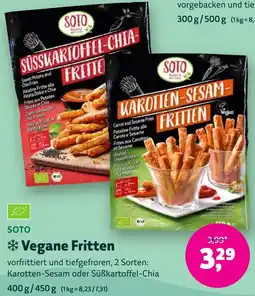 Biomarkt SOTO Vegane Fritten Angebot