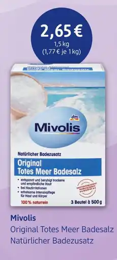 dm drogerie Mivolis original totes meer badesalz natürlicher badezusatz Angebot