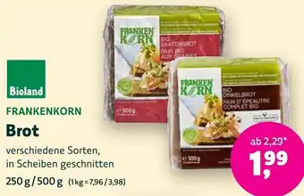 Biomarkt Bioland FRANKENKORN Brot Angebot