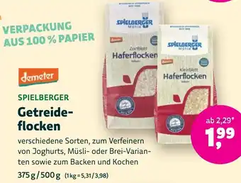 Biomarkt demeter SPIELBERGER Getreideflocken Angebot