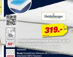 Höffner Heidelberger 7-zonen-komfortschaum-matratze ks 25 Angebot