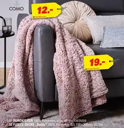 Höffner Como rundkissen oder fleece-decke Angebot