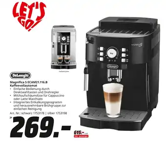 MediaMarkt Delonghi magnifica s ecam21.116.b kaffeevollautomat Angebot