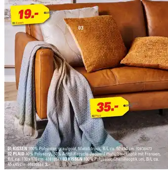 Höffner Kissen und plaid Angebot