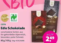 Biomarkt GEPA Edle Schokolade Angebot