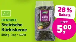 Biomarkt DENNREE Steirische Kürbiskerne Angebot