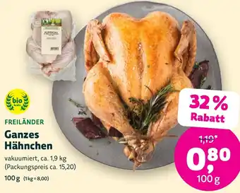 Biomarkt FREILÄNDER Ganzes Hähnchen Angebot