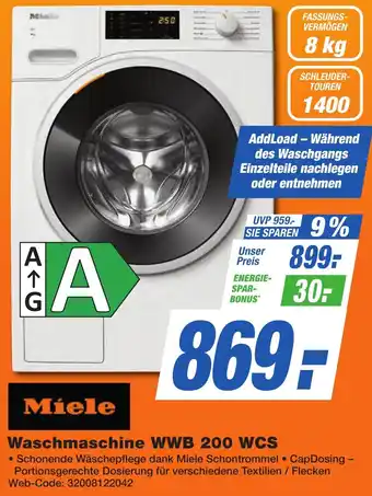 K+B Expert Miele Waschmaschine WWB 200 WCS Angebot