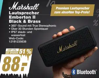 K+B Expert Marshall Lautsprecher Emberton II Black & Brass Angebot