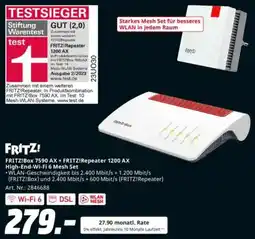 Saturn FRITZ!Box 7590 AX + FRITZ!Repeater 1200 AX High-End-Wi-Fi 6 Mesh Set Angebot