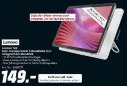 Saturn Lenovo Tab Inkl. transparenter Schutzhülle mit integriertem Standfuß Angebot