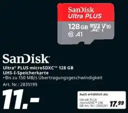 Saturn SanDisk Ultra PLUS microSDXC 128 GB UHS-I-Speicherkarte Angebot