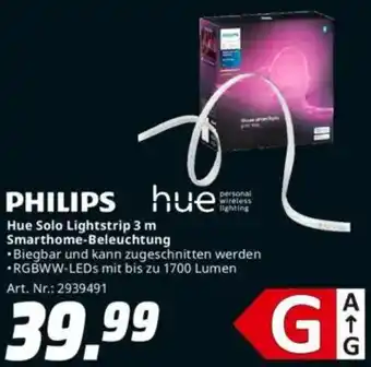 Saturn PHILIPS Hue Solo Lightstrip 3 m Smarthome-Beleuchtung Angebot