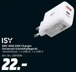 Saturn ISY IWC-4065 65W Charger Universal-Schnellladegerät Angebot