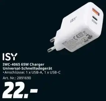 Saturn ISY IWC-4065 65W Charger Universal-Schnellladegerät Angebot