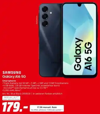 Saturn SAMSUNG Galaxy A16 5G Smartphone Angebot