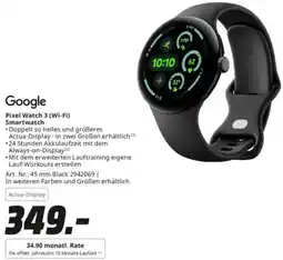 Saturn Google Pixel Watch 3 (Wi-Fi) Smartwatch Angebot