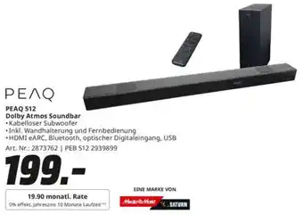 Saturn PEAQ 512 Dolby Atmos Soundbar Angebot