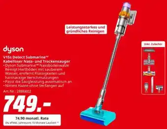 Saturn dyson V15s Detect Submarine Kabelloser Nass- und Trockensauger Angebot