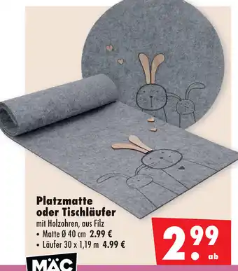 Mäc Geiz Platzmatte oder Tischläufer Angebot