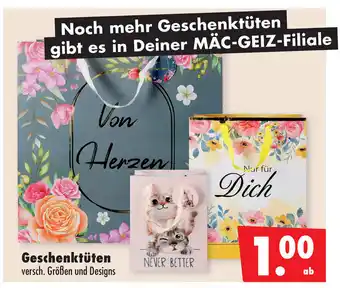 Mäc Geiz Geschenktüten Angebot