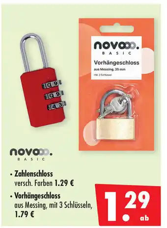 Mäc Geiz novo. Zahlenschloss o. Vorhängeschloss Angebot